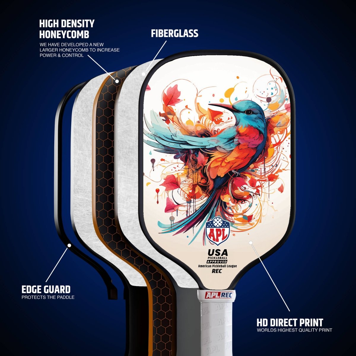 APL - Sparrow | 16mm Carbon Fiber | Best Pickleball Paddles | American Pickleball League