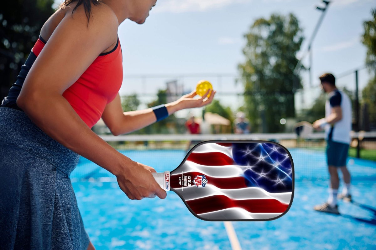 APL - Waving Flag Pickleball Paddle | 16mm Carbon Fiber | Best Pickleball Paddles | American Pickleball League