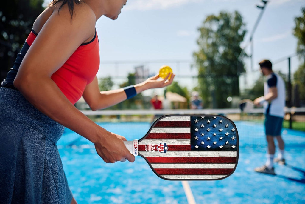 APL - US Flag Pickleball Paddle | 16mm Carbon Fiber | Best Pickleball Paddles | American Pickleball League