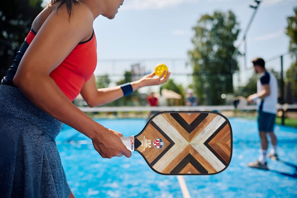 APL - Wooden Patterns Pickleball Paddle | 16mm Carbon Fiber | Best Pickleball Paddles | American Pickleball League