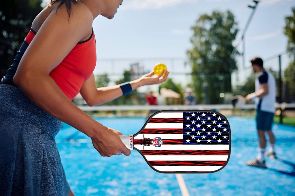 APL - US Flag Pickleball Paddle | 16mm Carbon Fiber | Best Pickleball Paddles | American Pickleball League