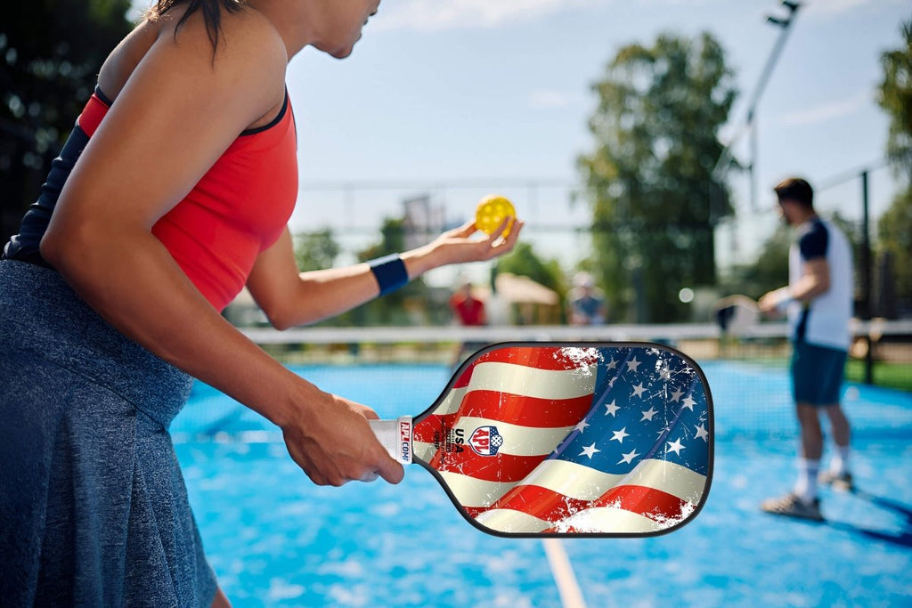 APL - US Flag Pickleball Paddle | 16mm Carbon Fiber | Best Pickleball Paddles | American Pickleball League