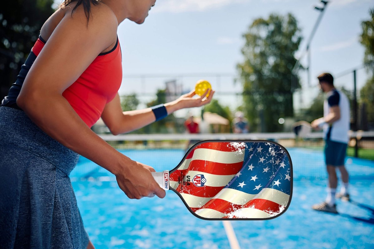 APL - US Flag Pickleball Paddle | 16mm Carbon Fiber | Best Pickleball Paddles | American Pickleball League