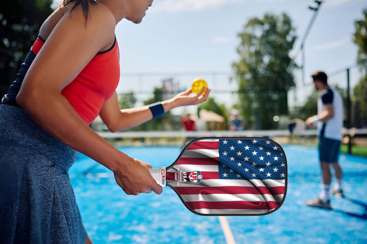 APL - US Flag Pickleball Paddle | 16mm Carbon Fiber | Best Pickleball Paddles | American Pickleball League