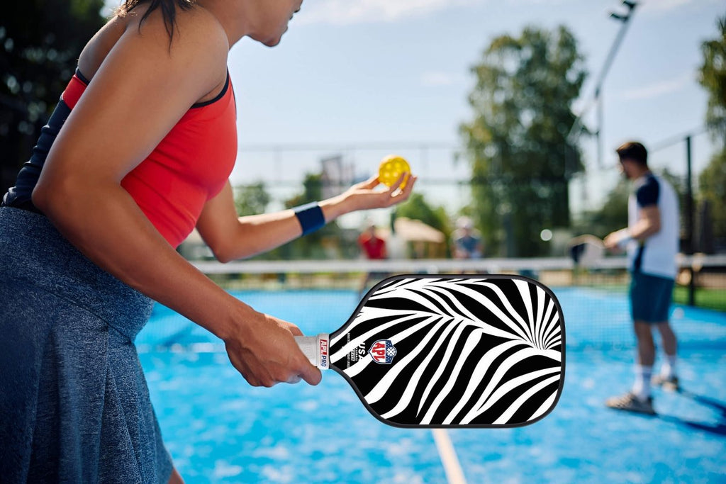 APL - White Black Patterns Pickleball Paddle | 16mm Carbon Fiber | Best Pickleball Paddles | American Pickleball League