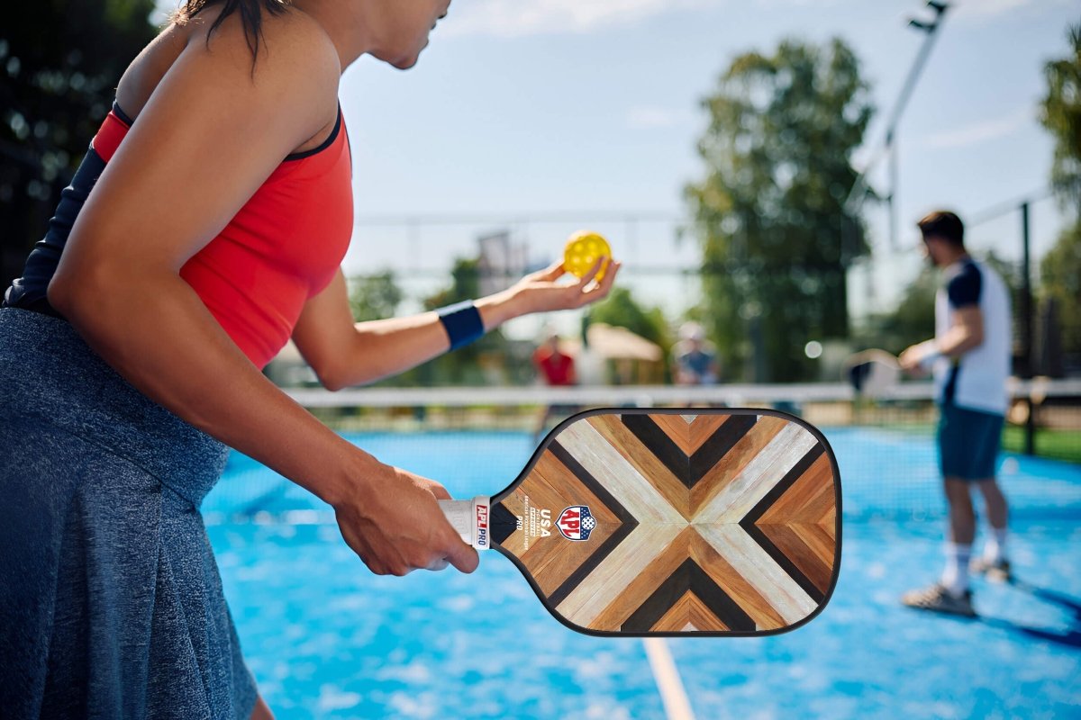 APL - Wooden Patterns Pickleball Paddle | 16mm Carbon Fiber | Best Pickleball Paddles | American Pickleball League