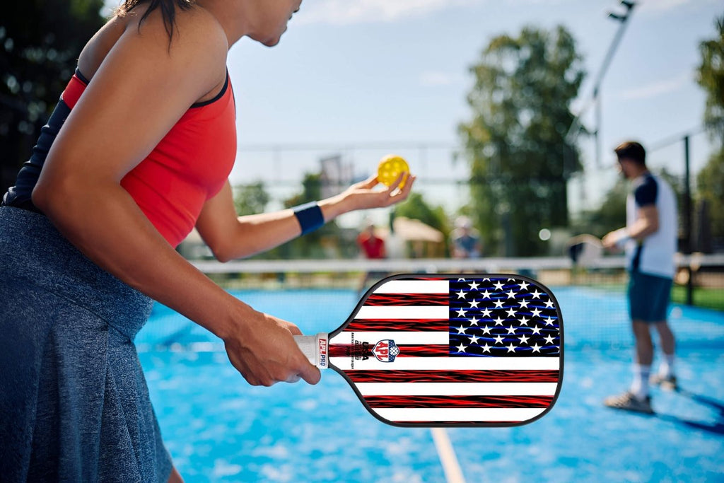 APL - US Flag Pickleball Paddle | 16mm Carbon Fiber | Best Pickleball Paddles | American Pickleball League