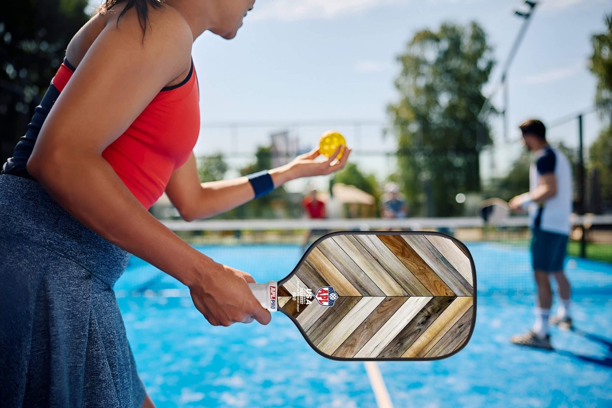 APL - Wooden Patterns Pickleball Paddle | 16mm Carbon Fiber | Best Pickleball Paddles | American Pickleball League