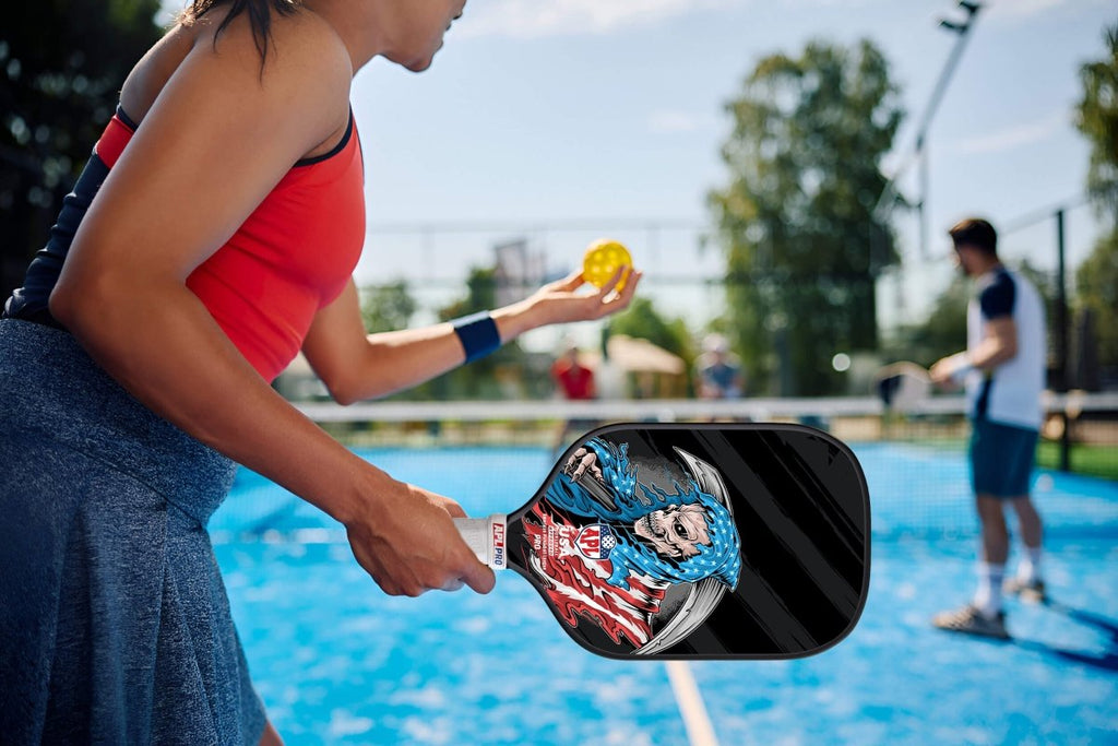 APL - Skull Flag Pickleball Paddle | 16mm Carbon Fiber | Best Pickleball Paddles | American Pickleball League