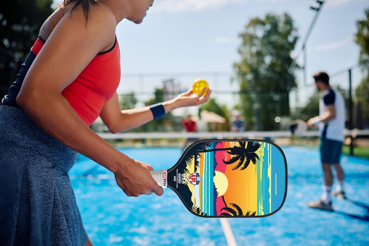 APL - Sunset Pickleball Paddles | 16mm Carbon Fiber | Best Pickleball Paddles | American Pickleball League
