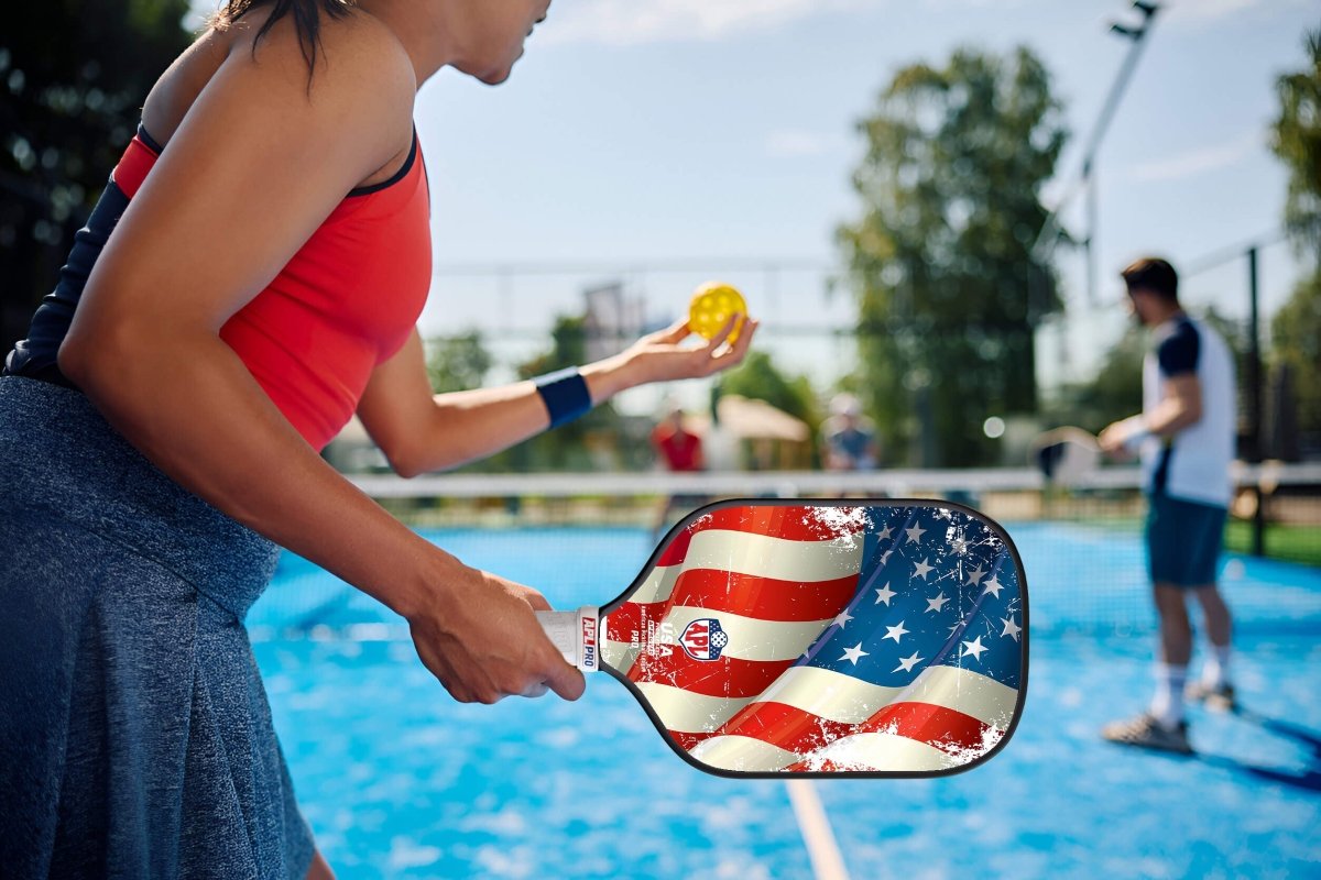 APL - US Flag Pickleball Paddle | 16mm Carbon Fiber | Best Pickleball Paddles | American Pickleball League