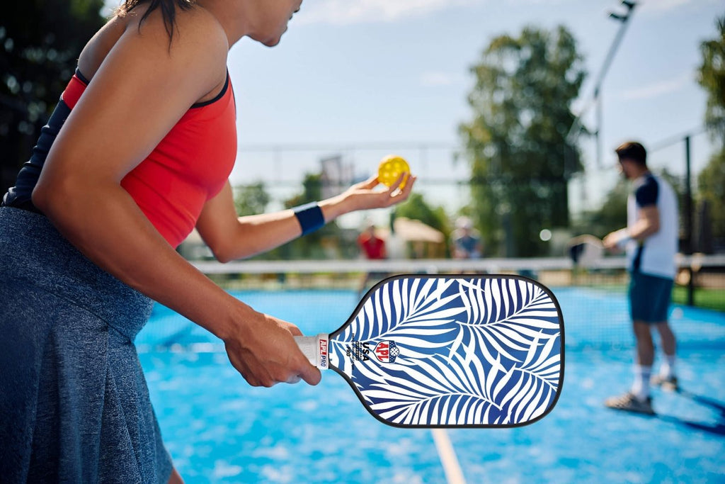 APL - White Leaves Pickleball Paddle | 16mm Carbon Fiber | Best Pickleball Paddles | American Pickleball League