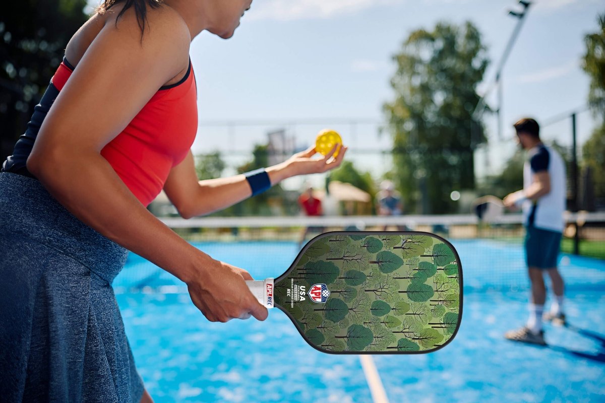 APL - Trees Pickleball Paddle | 16mm Carbon Fiber | Best Pickleball Paddles | American Pickleball League