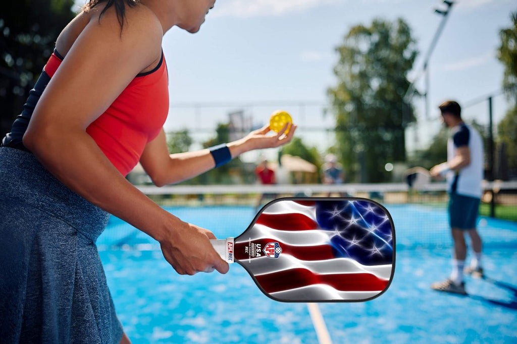 APL - Waving Flag Pickleball Paddle | 16mm Carbon Fiber | Best Pickleball Paddles | American Pickleball League