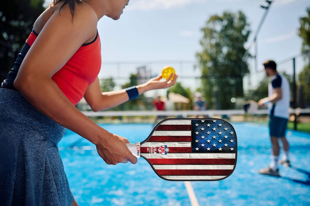 APL - US Flag Pickleball Paddle | 16mm Carbon Fiber | Best Pickleball Paddles | American Pickleball League