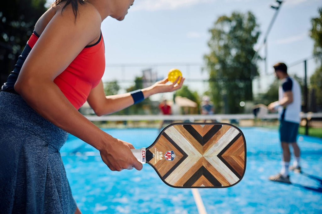 APL - Wooden Patterns Pickleball Paddle | 16mm Carbon Fiber | Best Pickleball Paddles | American Pickleball League