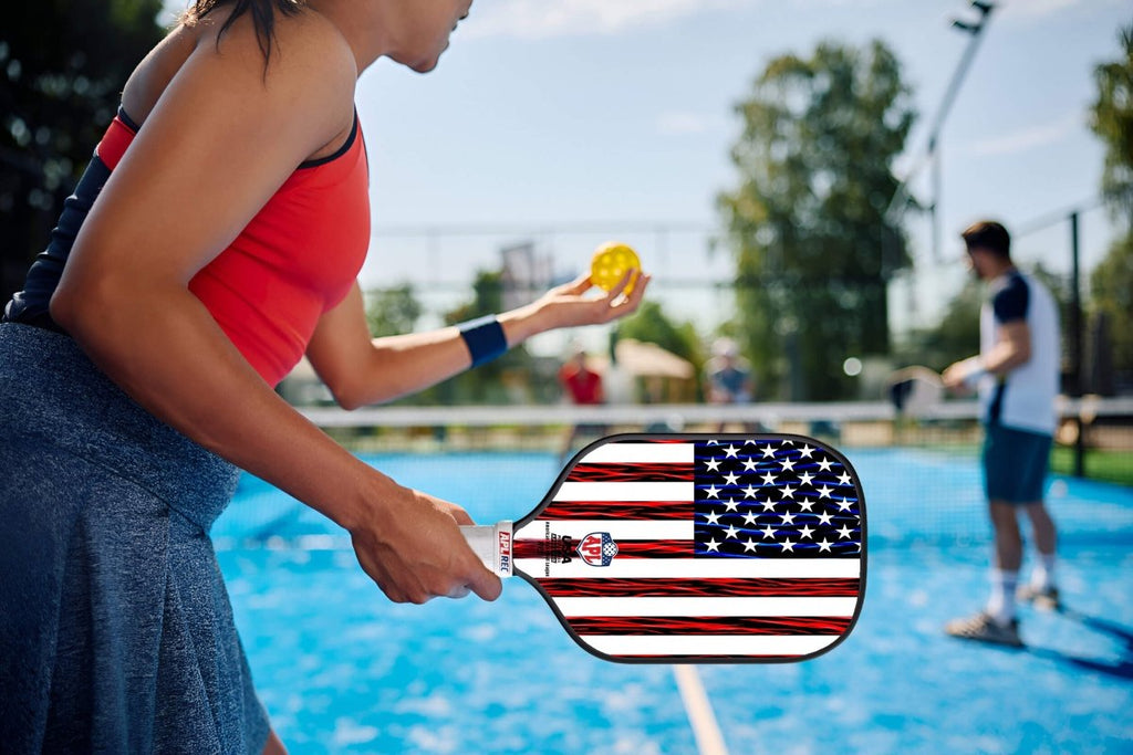 APL - US Flag Pickleball Paddle | 16mm Carbon Fiber | Best Pickleball Paddles | American Pickleball League