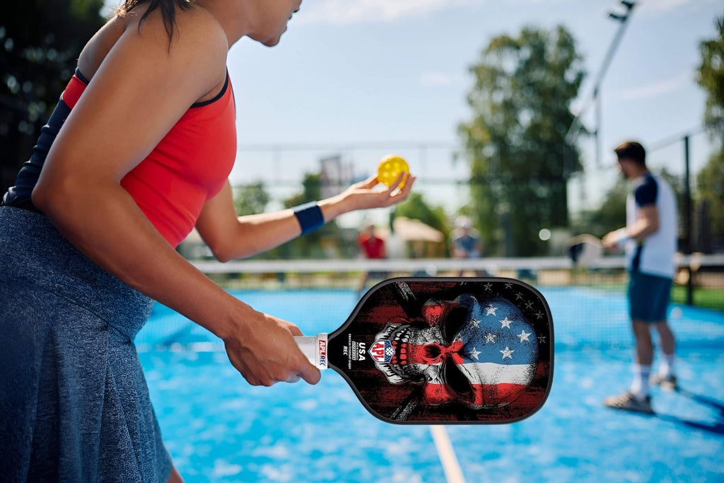 APL - Skull Flag Pickleball Paddle | 16mm Carbon Fiber | Best Pickleball Paddles | American Pickleball League