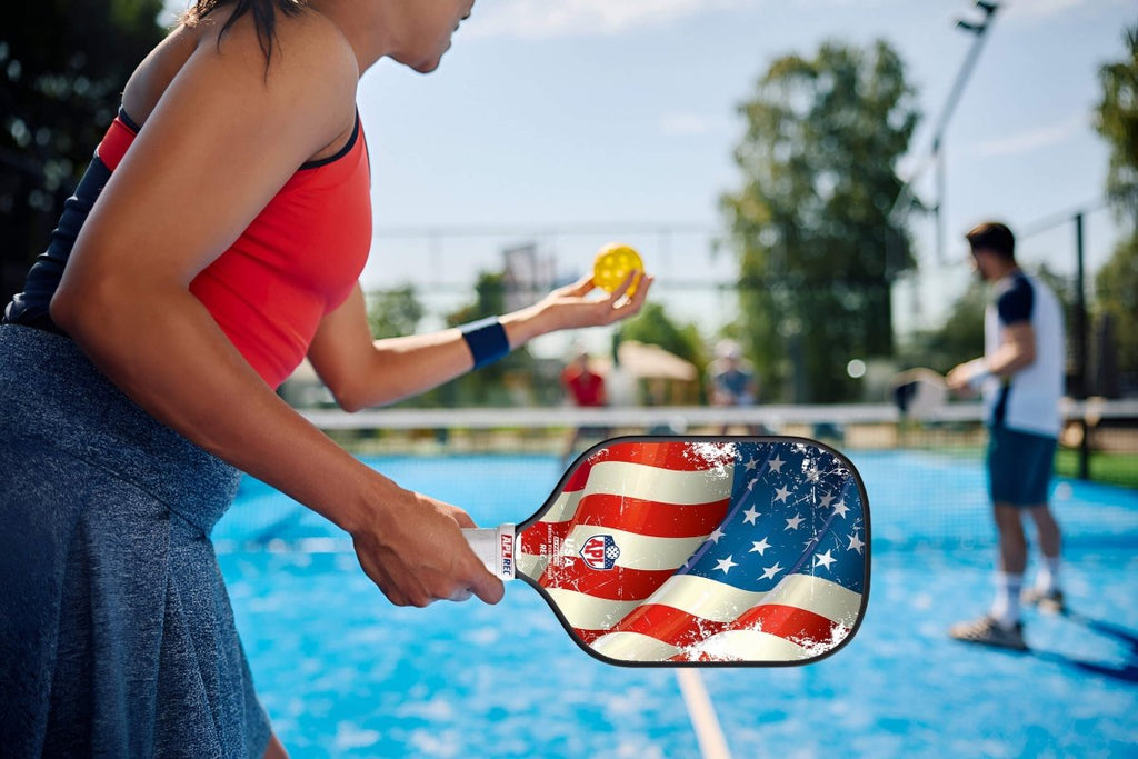 APL - US Flag Pickleball Paddle | 16mm Carbon Fiber | Best Pickleball Paddles | American Pickleball League