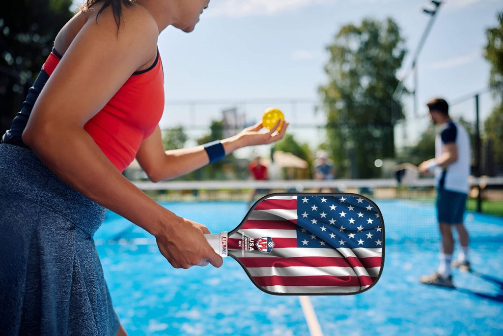 APL - US Flag Pickleball Paddle | 16mm Carbon Fiber | Best Pickleball Paddles | American Pickleball League
