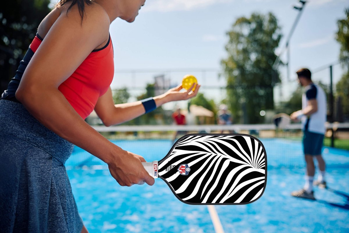 APL - White Black Patterns Pickleball Paddle | 16mm Carbon Fiber | Best Pickleball Paddles | American Pickleball League