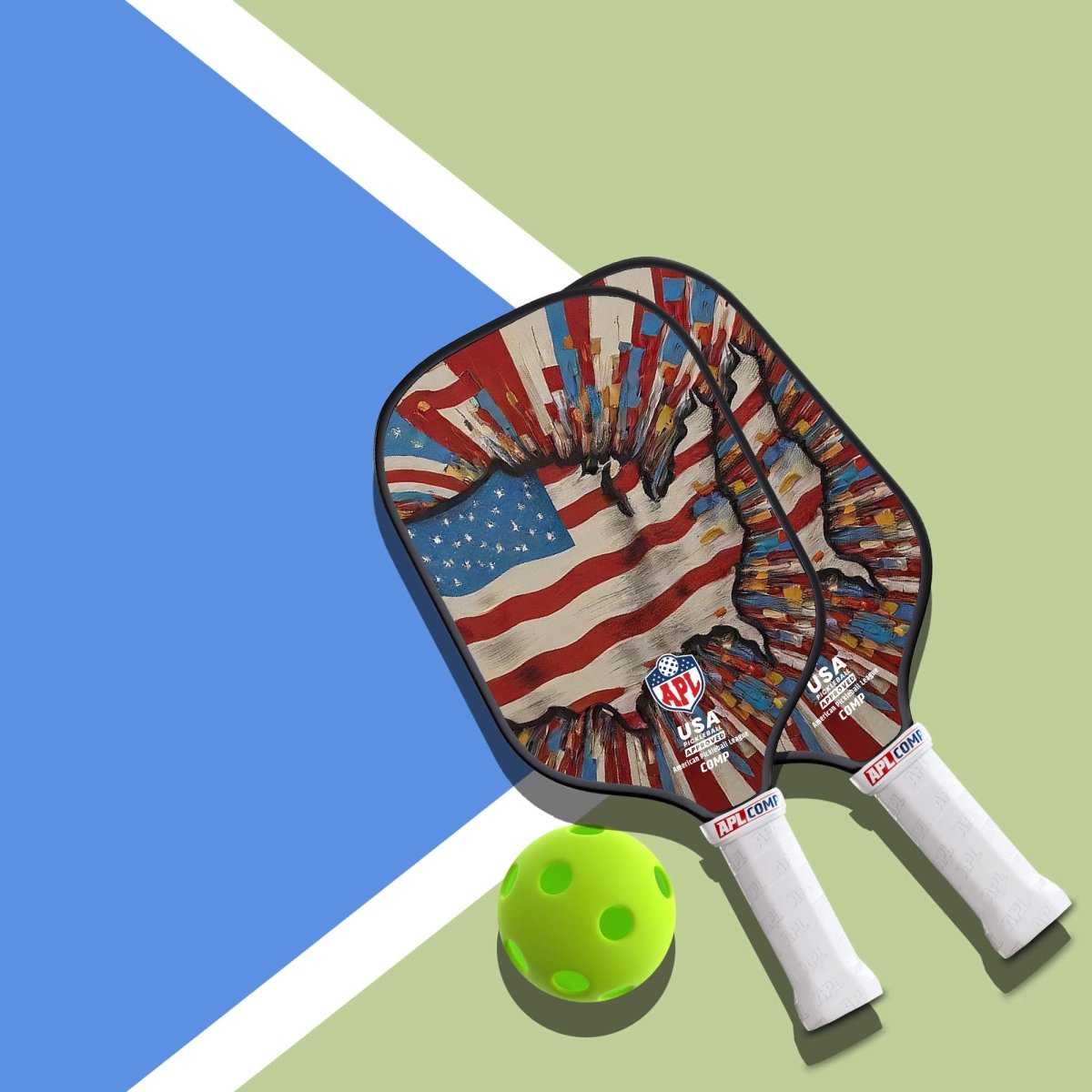 APL - US Map Pickleball Paddle | 16mm Carbon Fiber | Best Pickleball Paddles | American Pickleball League
