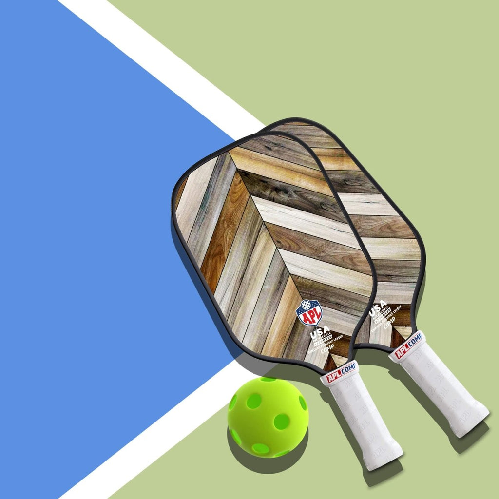 APL - Wooden Patterns Pickleball Paddle | 16mm Carbon Fiber | Best Pickleball Paddles | American Pickleball League