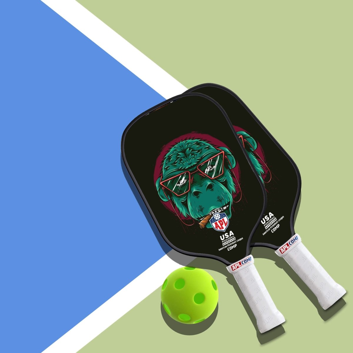 APL - Skull Glasses Pickleball Paddle | 16mm Carbon Fiber | Best Pickleball Paddles | American Pickleball League