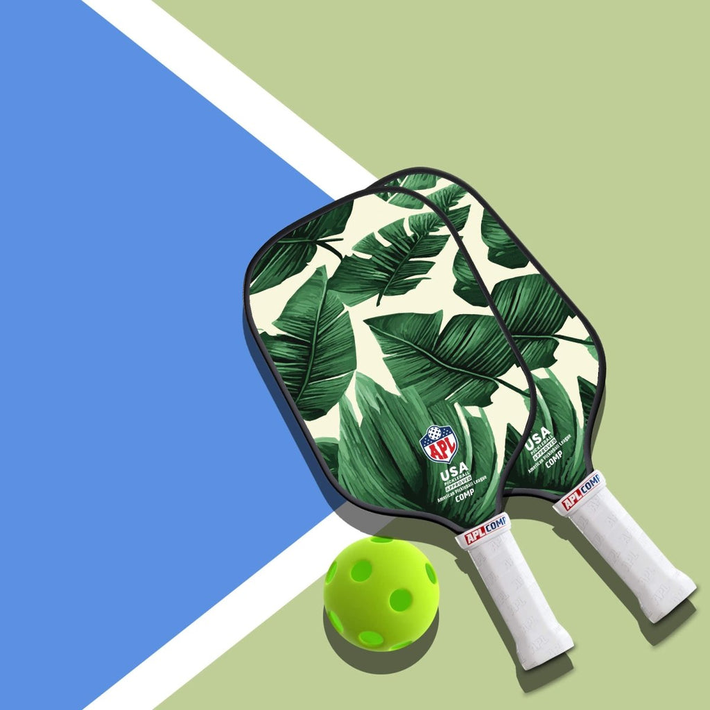 APL - Green Leaves Pickleball Paddle | 16mm Carbon Fiber | Best Pickleball Paddles | American Pickleball Leage