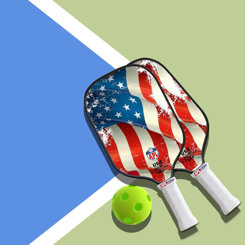 APL - US Flag Pickleball Paddle | 16mm Carbon Fiber | Best Pickleball Paddles | American Pickleball League