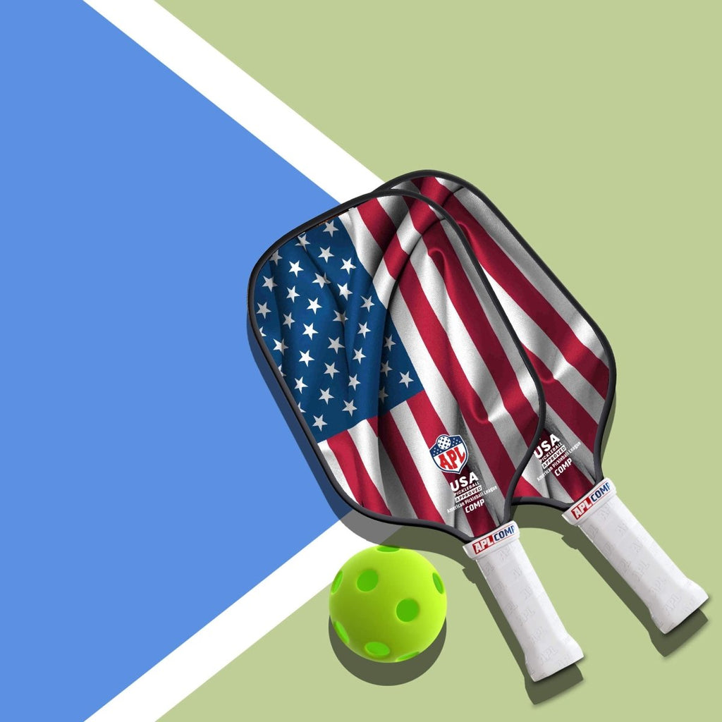 APL - US Flag Pickleball Paddle | 16mm Carbon Fiber | Best Pickleball Paddles | American Pickleball League