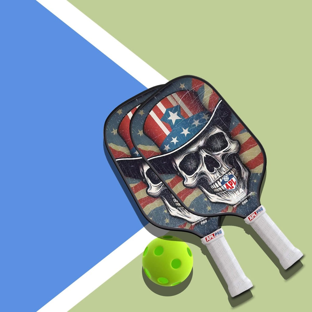 APL - Skulls Hat Pickleball Paddle | 16mm Carbon Fiber | Best Pickleball Paddles | American Pickleball League