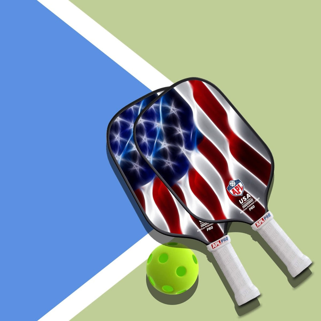 APL - Waving Flag Pickleball Paddle | 16mm Carbon Fiber | Best Pickleball Paddles | American Pickleball League
