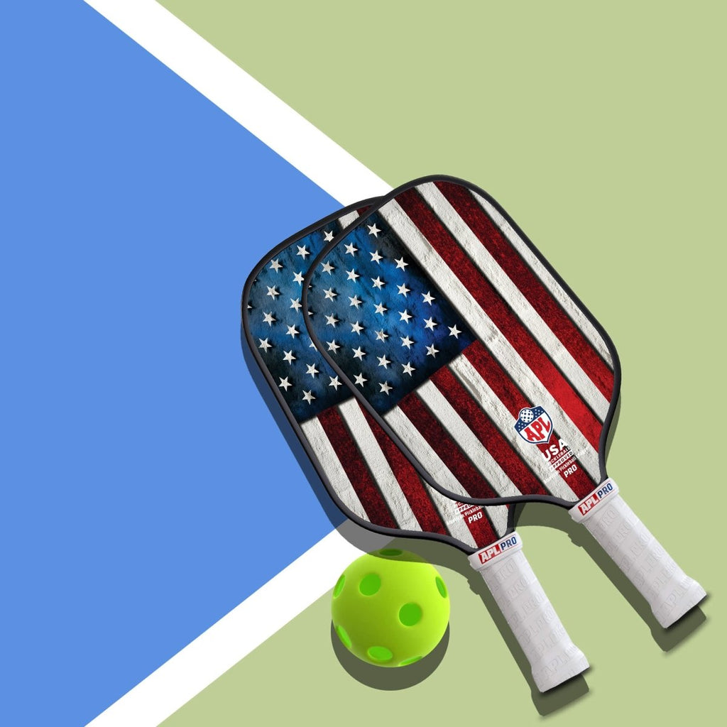 APL - US Flag Pickleball Paddle | 16mm Carbon Fiber | Best Pickleball Paddles | American Pickleball League