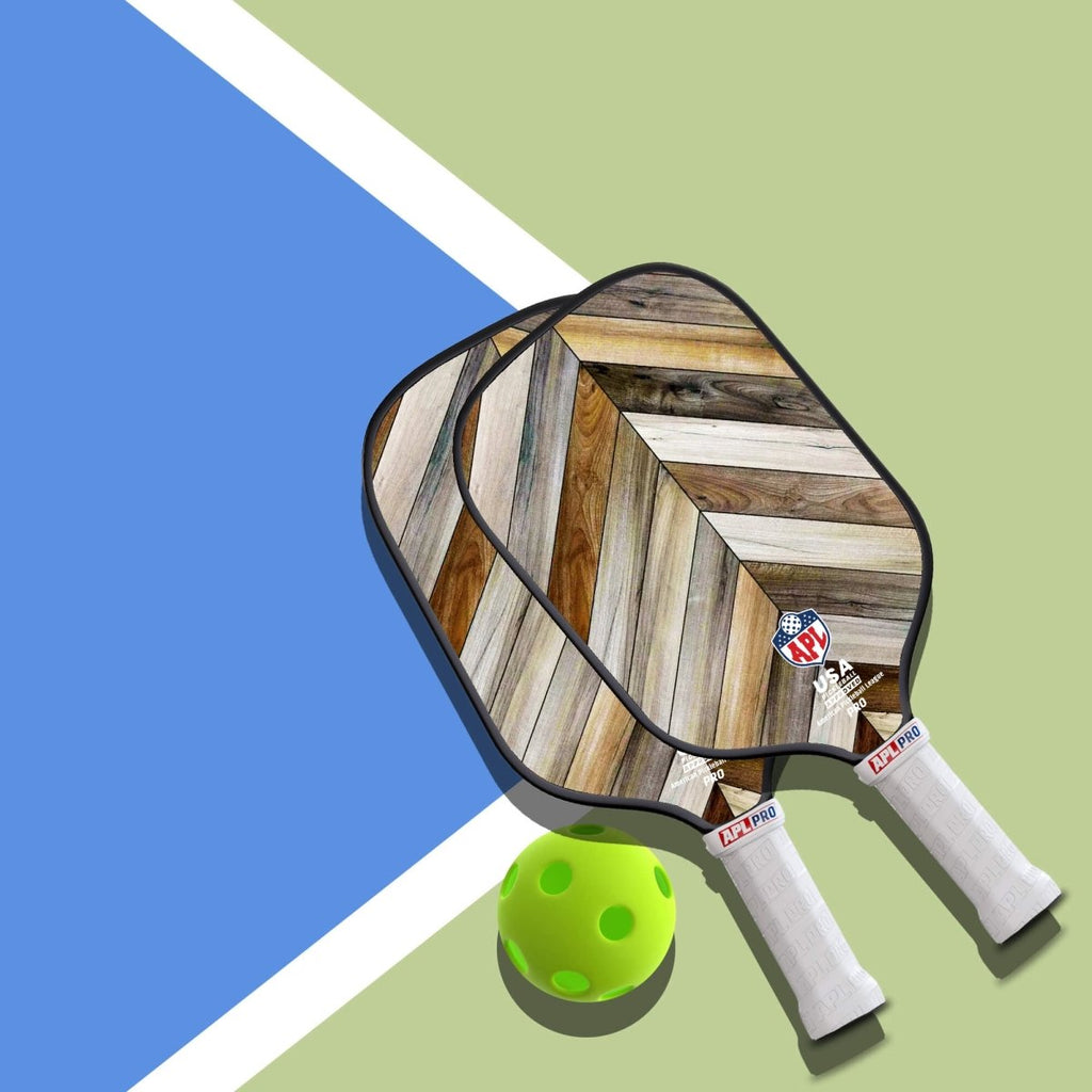 APL - Wooden Patterns Pickleball Paddle | 16mm Carbon Fiber | Best Pickleball Paddles | American Pickleball League