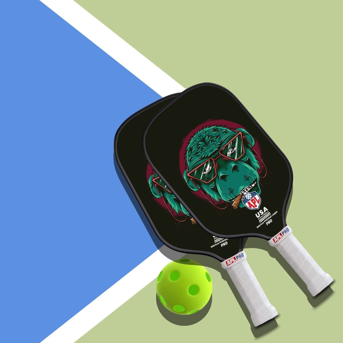 APL - Skull Glasses Pickleball Paddle | 16mm Carbon Fiber | Best Pickleball Paddles | American Pickleball League