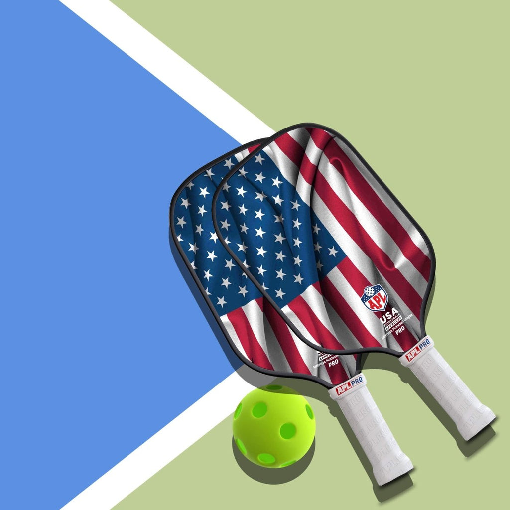 APL - US Flag Pickleball Paddle | 16mm Carbon Fiber | Best Pickleball Paddles | American Pickleball League