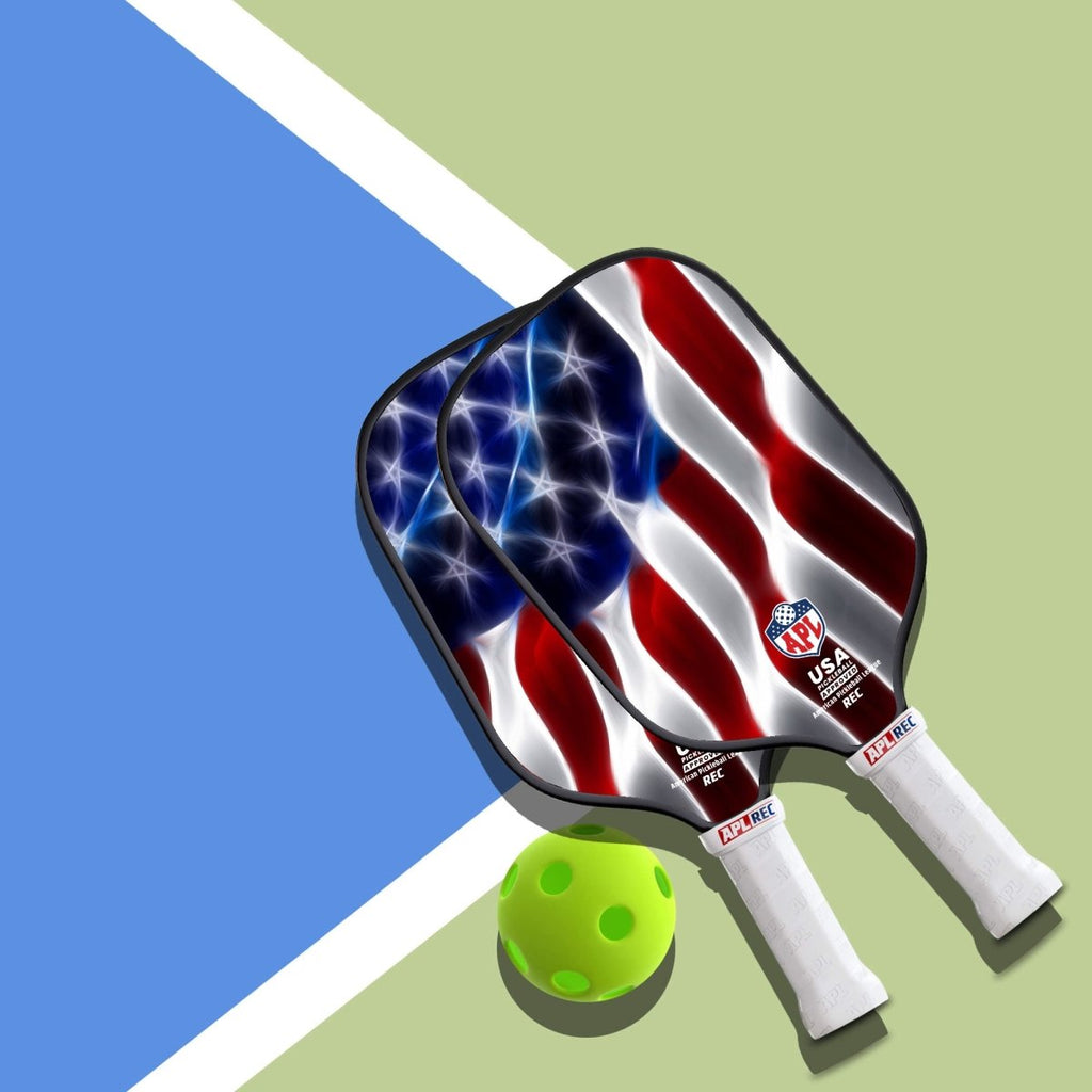 APL - Waving Flag Pickleball Paddle | 16mm Carbon Fiber | Best Pickleball Paddles | American Pickleball League