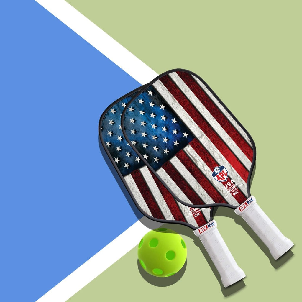 APL - US Flag Pickleball Paddle | 16mm Carbon Fiber | Best Pickleball Paddles | American Pickleball League