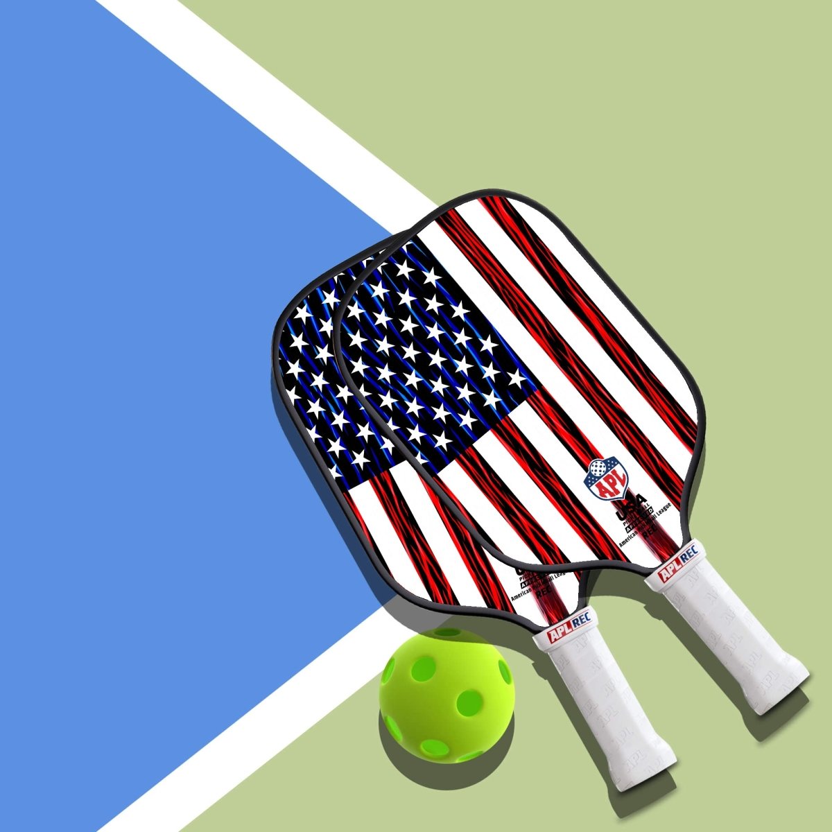 APL - US Flag Pickleball Paddle | 16mm Carbon Fiber | Best Pickleball Paddles | American Pickleball League