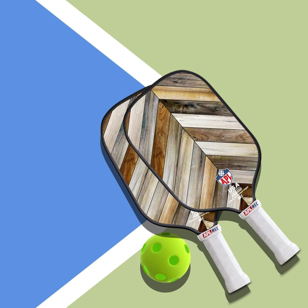 APL - Wooden Patterns Pickleball Paddle | 16mm Carbon Fiber | Best Pickleball Paddles | American Pickleball League