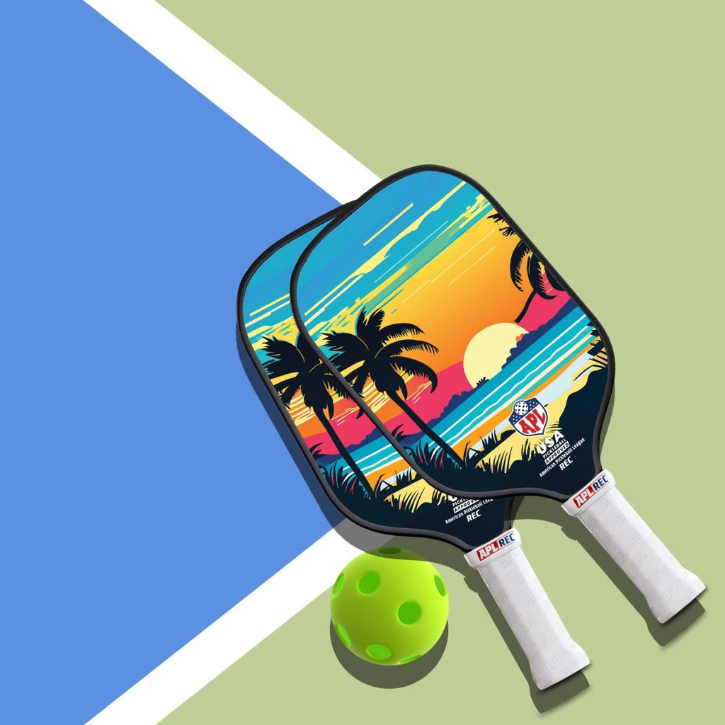 APL - Sunset Pickleball Paddles | 16mm Carbon Fiber | Best Pickleball Paddles | American Pickleball League