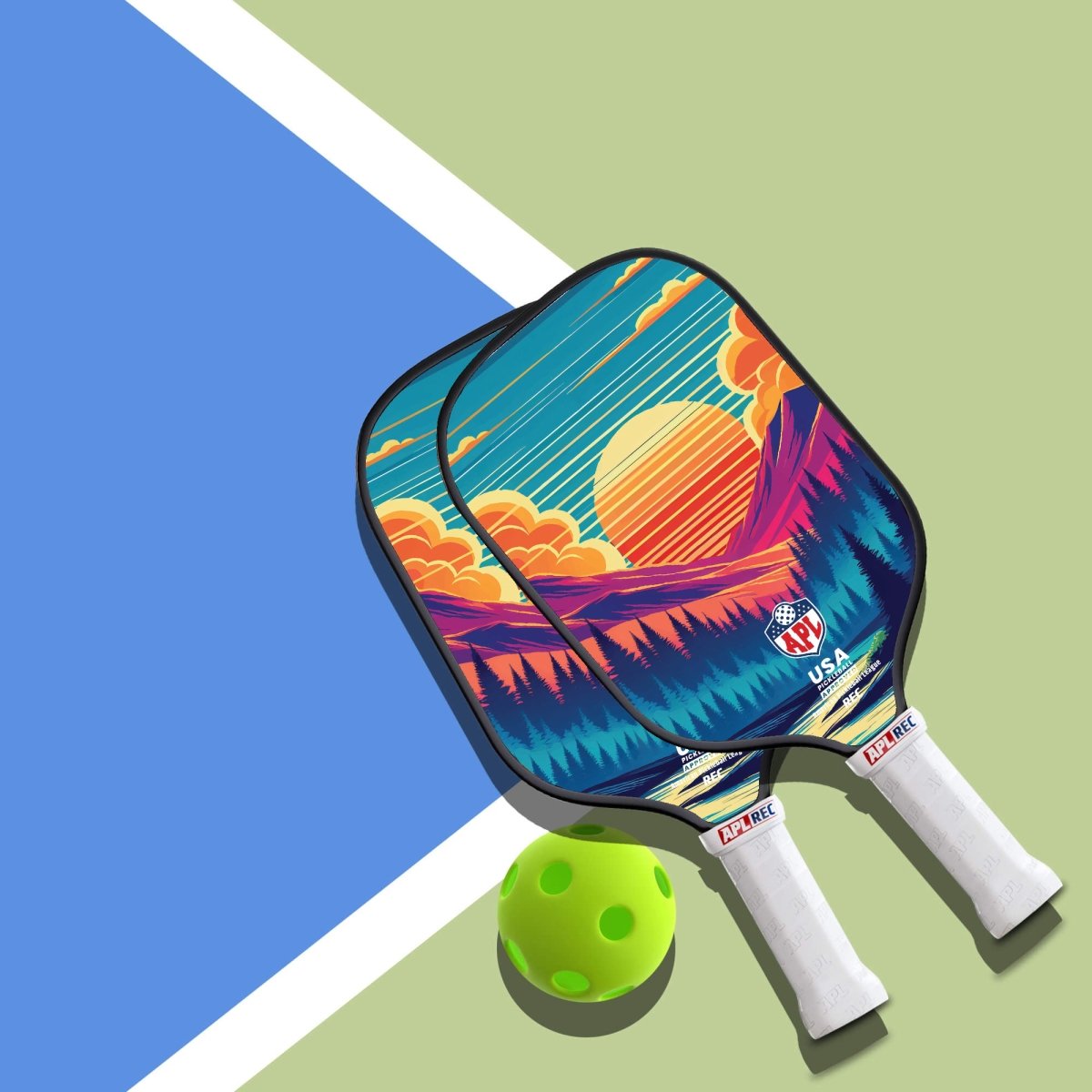 APL - Trees Pickleball Paddle | 16mm Carbon Fiber | Best Pickleball Paddles | American Pickleball League