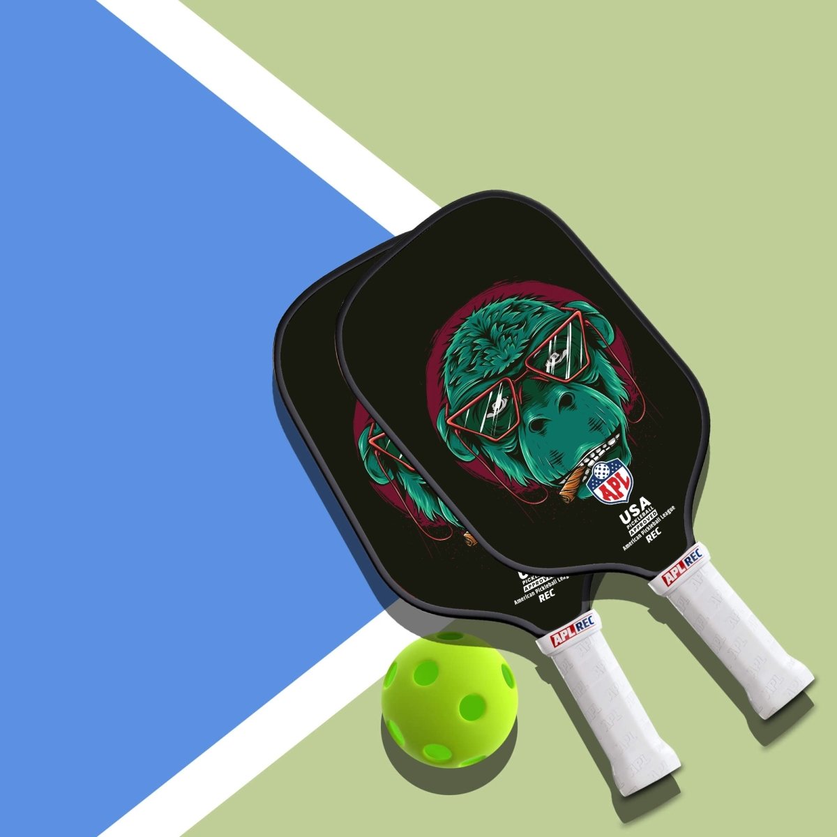 APL - Skull Glasses Pickleball Paddle | 16mm Carbon Fiber | Best Pickleball Paddles | American Pickleball League