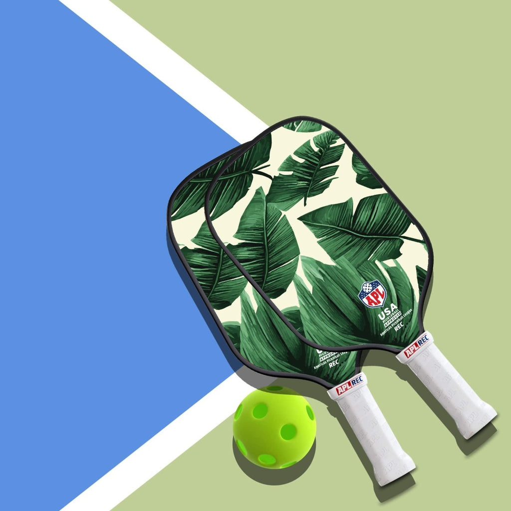 APL - Green Leaves Pickleball Paddle | 16mm Carbon Fiber | Best Pickleball Paddles | American Pickleball Leage