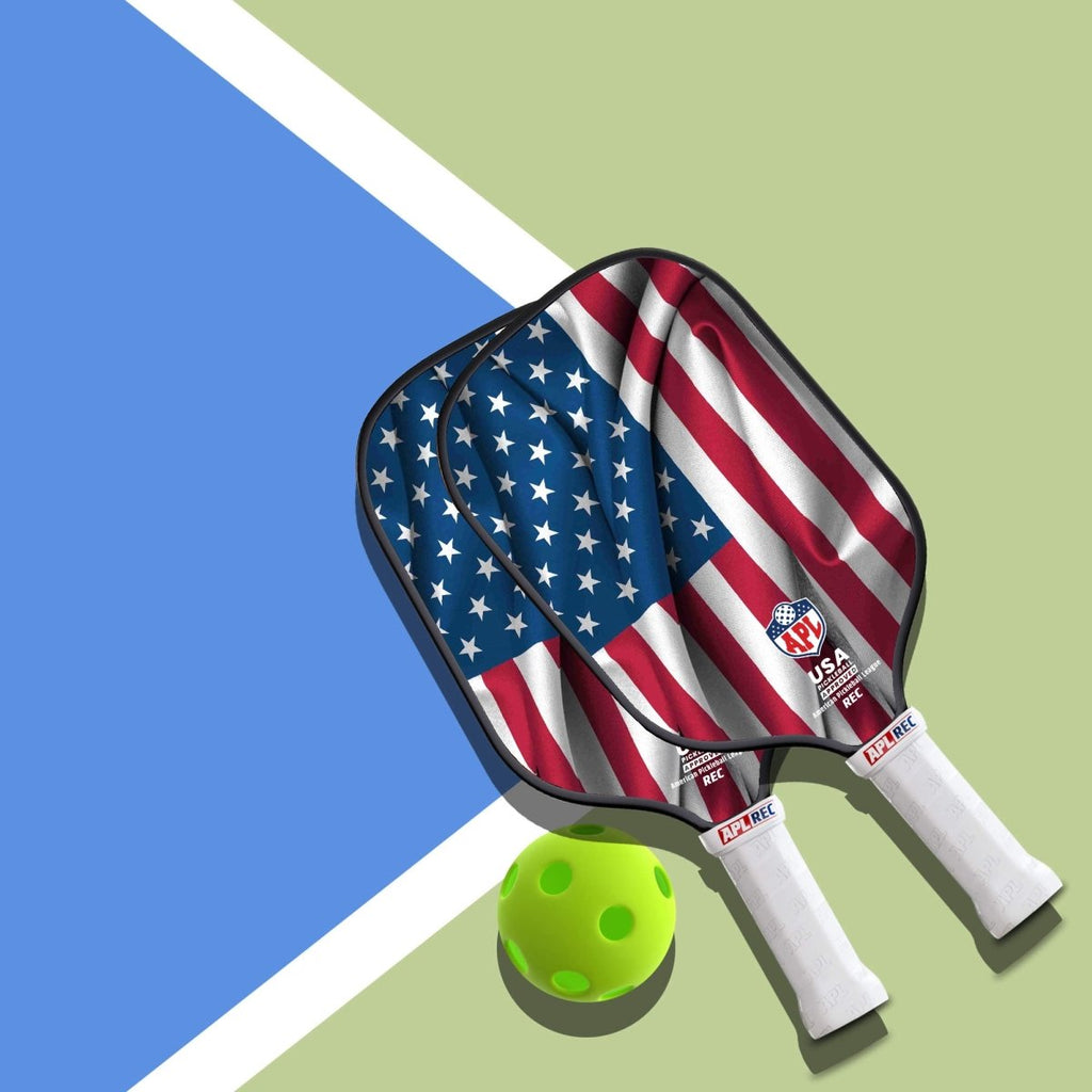 APL - US Flag Pickleball Paddle | 16mm Carbon Fiber | Best Pickleball Paddles | American Pickleball League