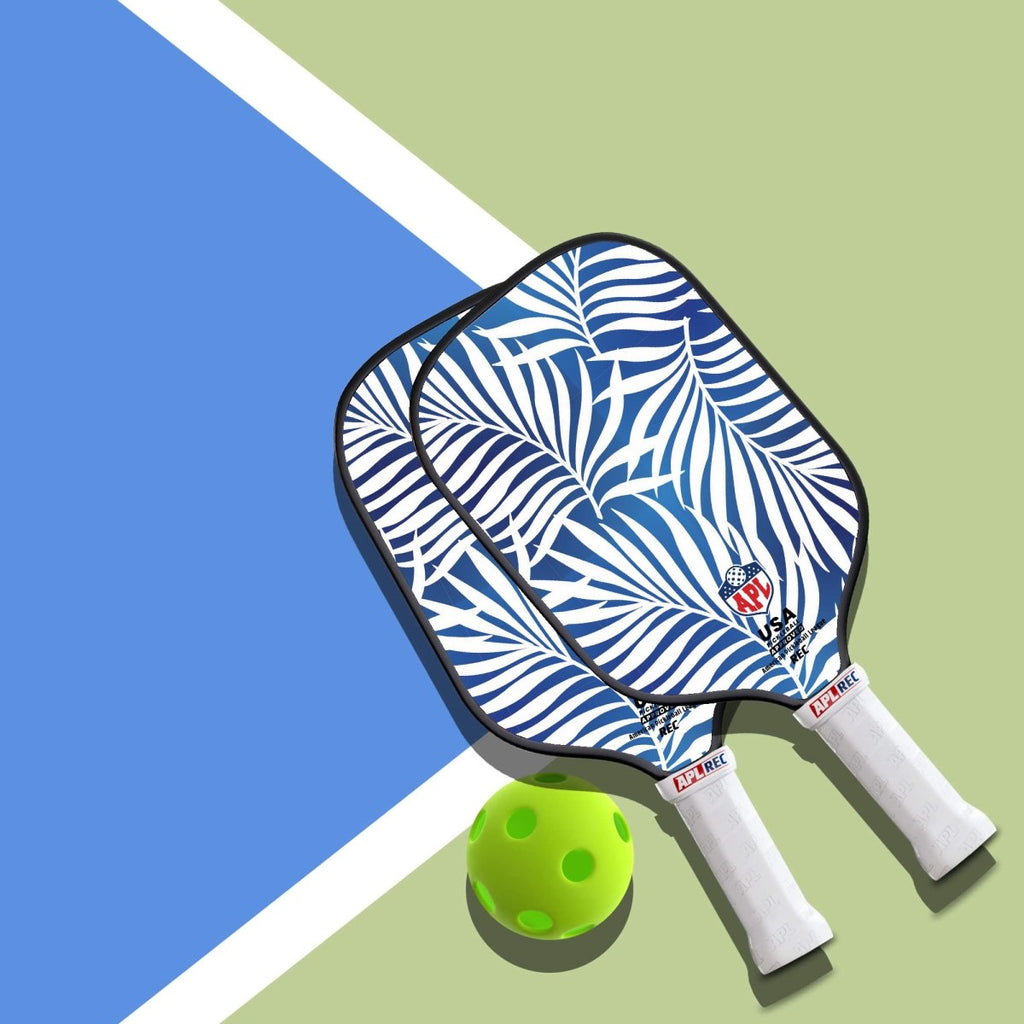 APL - White Leaves Pickleball Paddle | 16mm Carbon Fiber | Best Pickleball Paddles | American Pickleball League