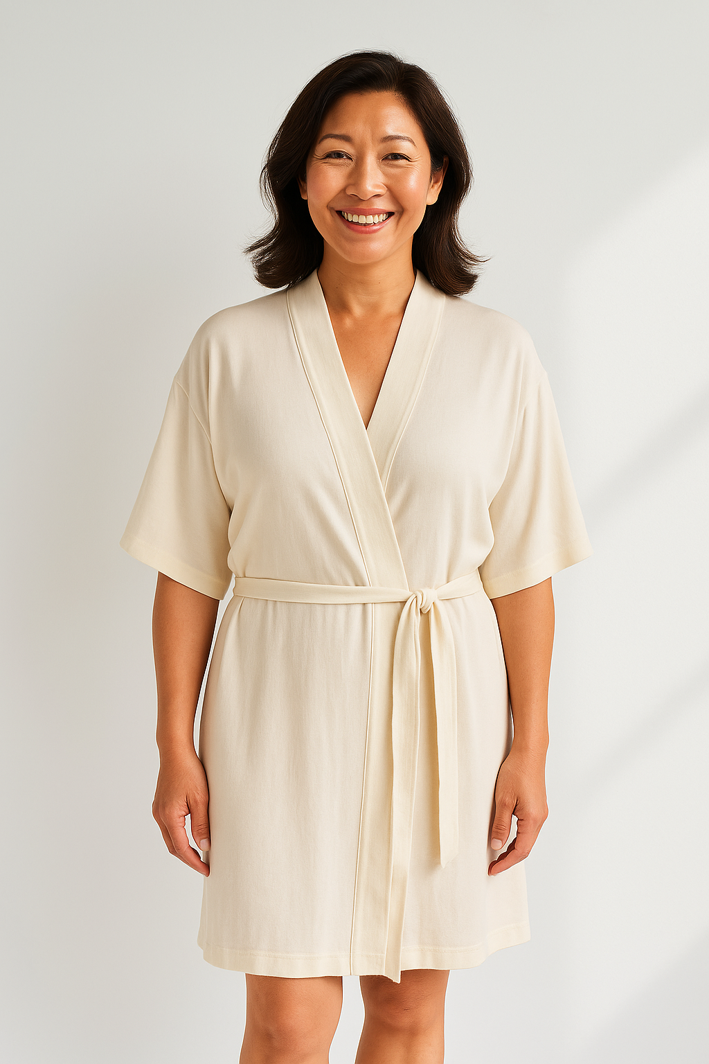 Silverlyne Tencel | Supreme Short-sleeve Robe — main product shot