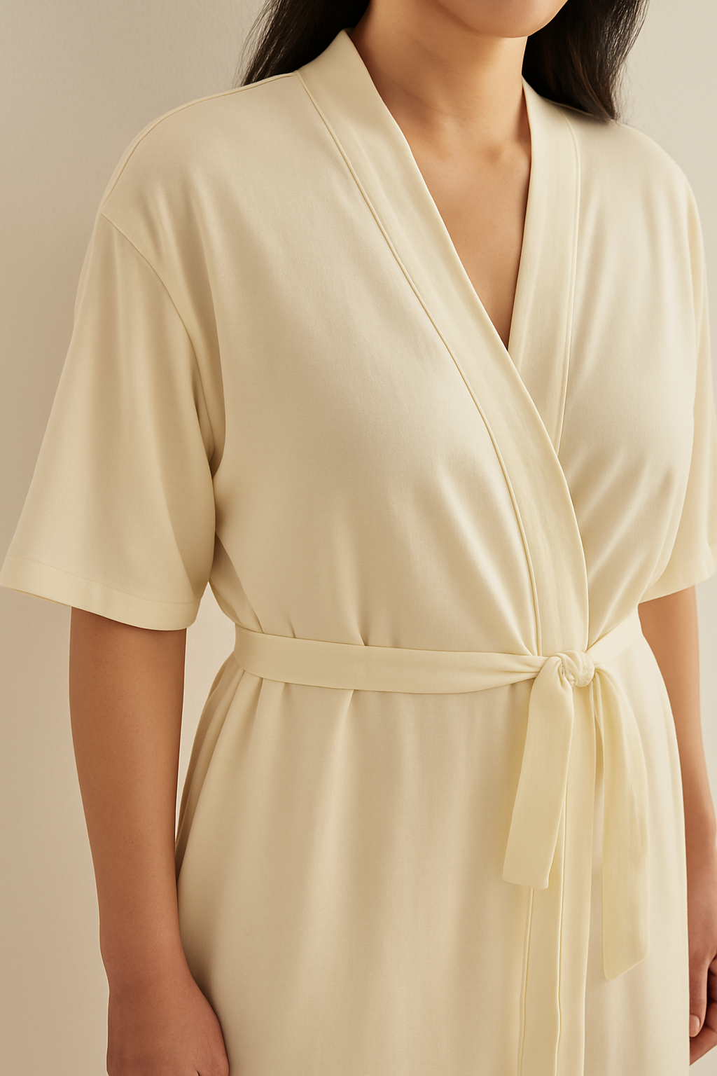 Silverlyne Silverlyne Tencel | Supreme Short-sleeve Robe — lifestyle context