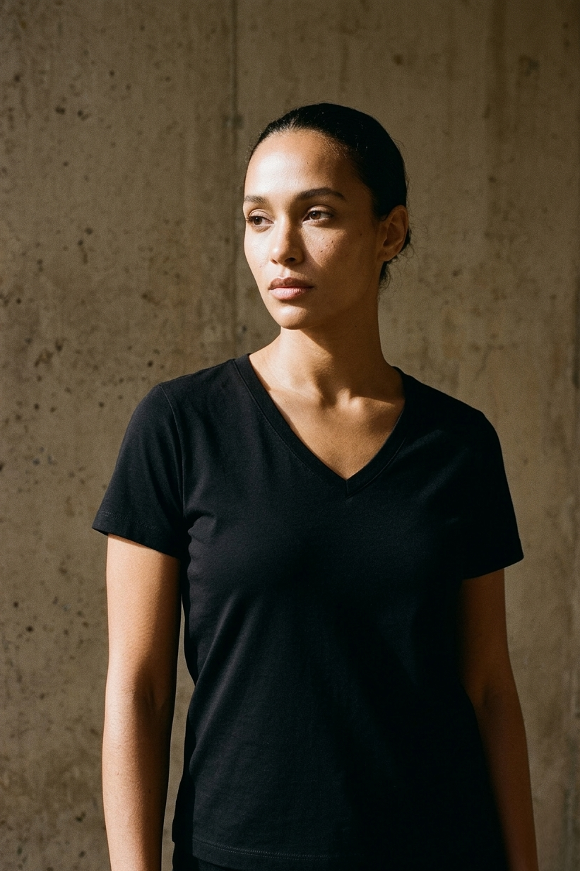 Tencel | Timeless Short-sleeve V-neck T-shirt (Women's)